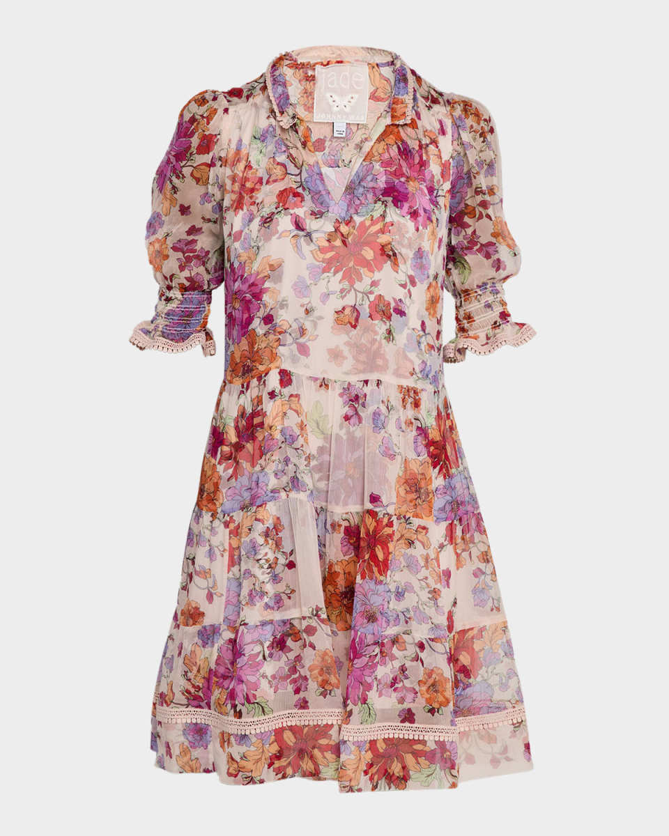 Abbey Floral Tiered Mini Dress